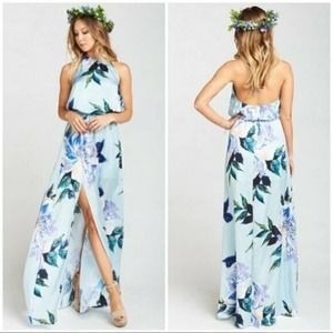 Show Me Your Mumu Maxi Dress Heather Halter Floral